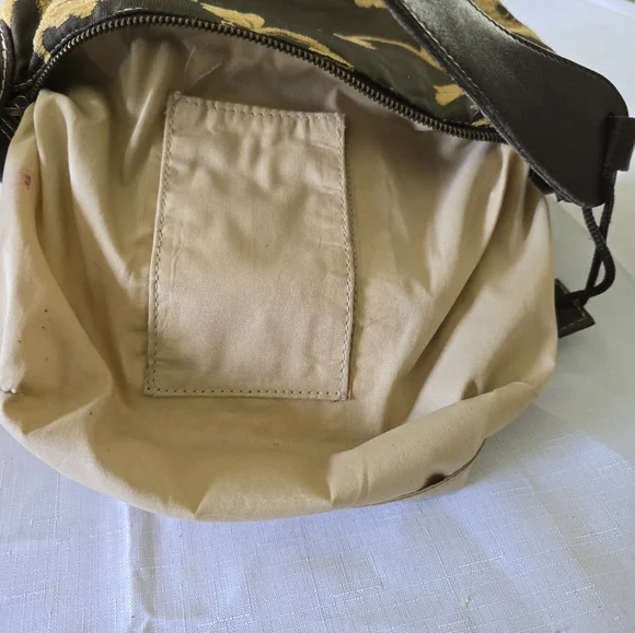 Latico Hobo Bag Embroidered Floral Brown Leather Trim Small Shoulder Purse - Picture 9 of 16